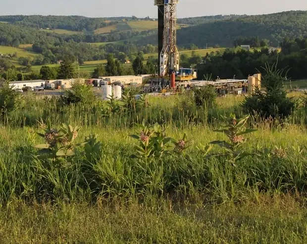 onshore operations in a rural landscape supporting oil and gas sustainability